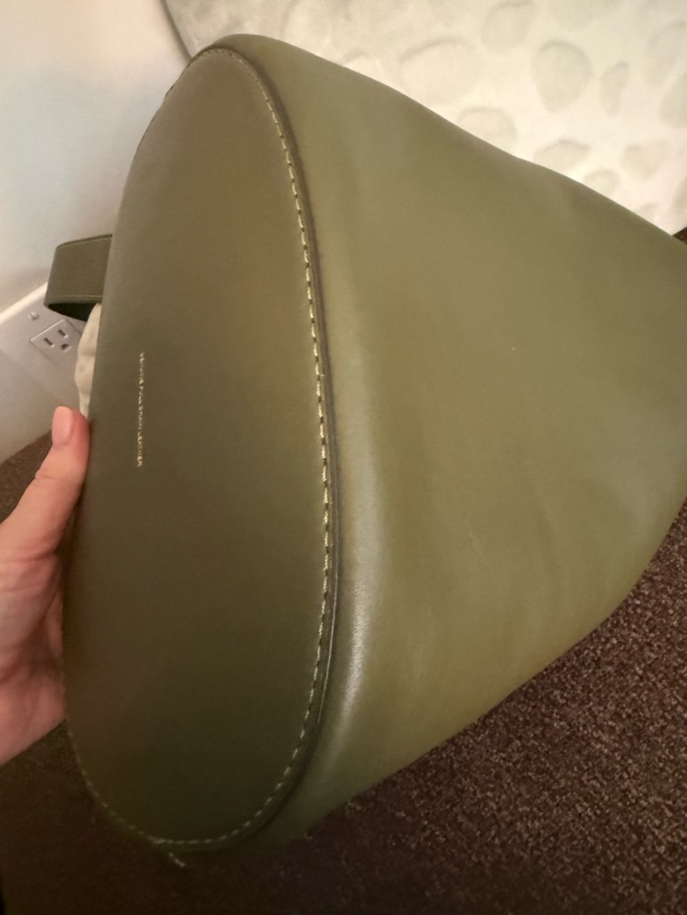 Coach Olive Green Bleecker Leather Bucket Bag EUC - Picture 9 of 9
